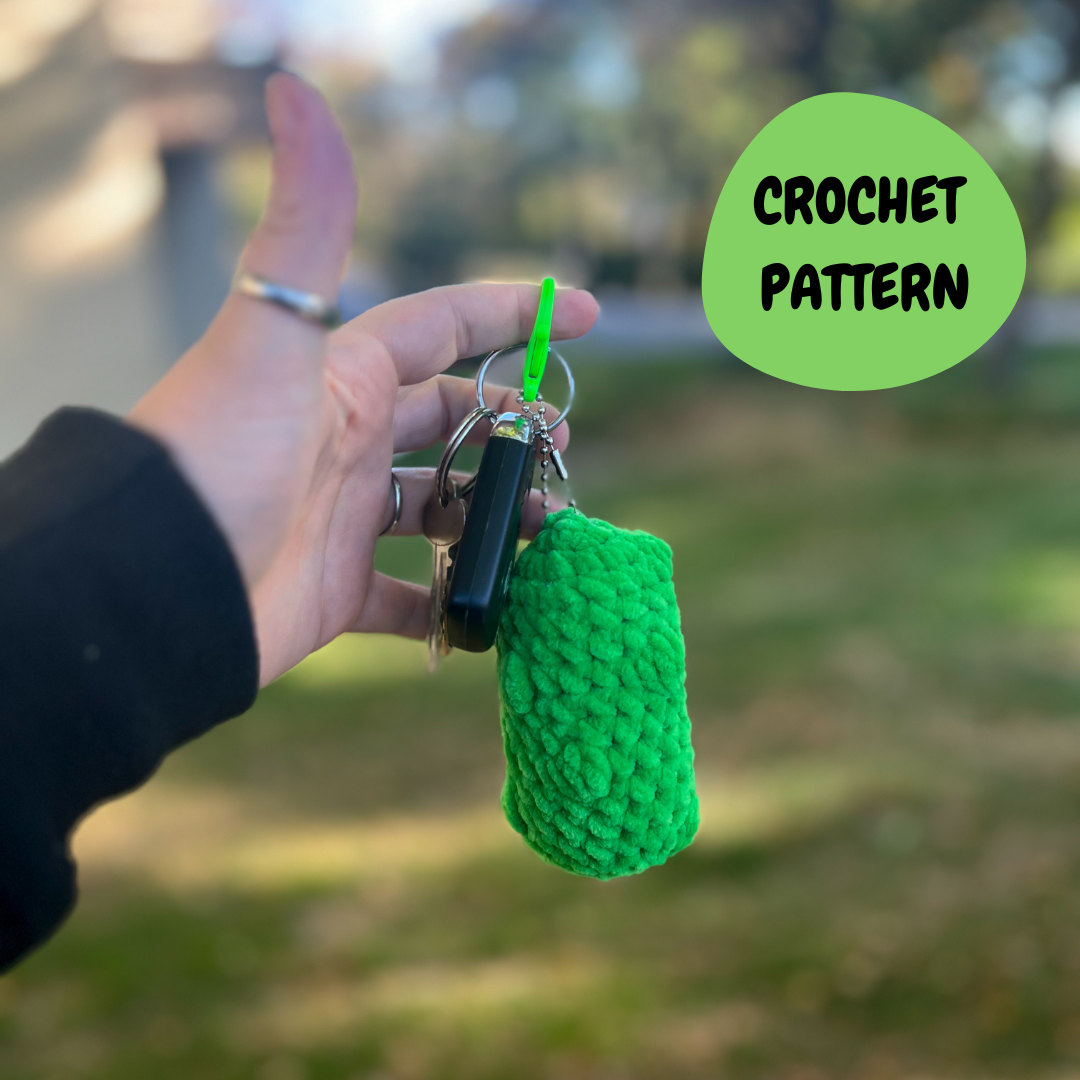 Crochet Pattern PIckle Keychain