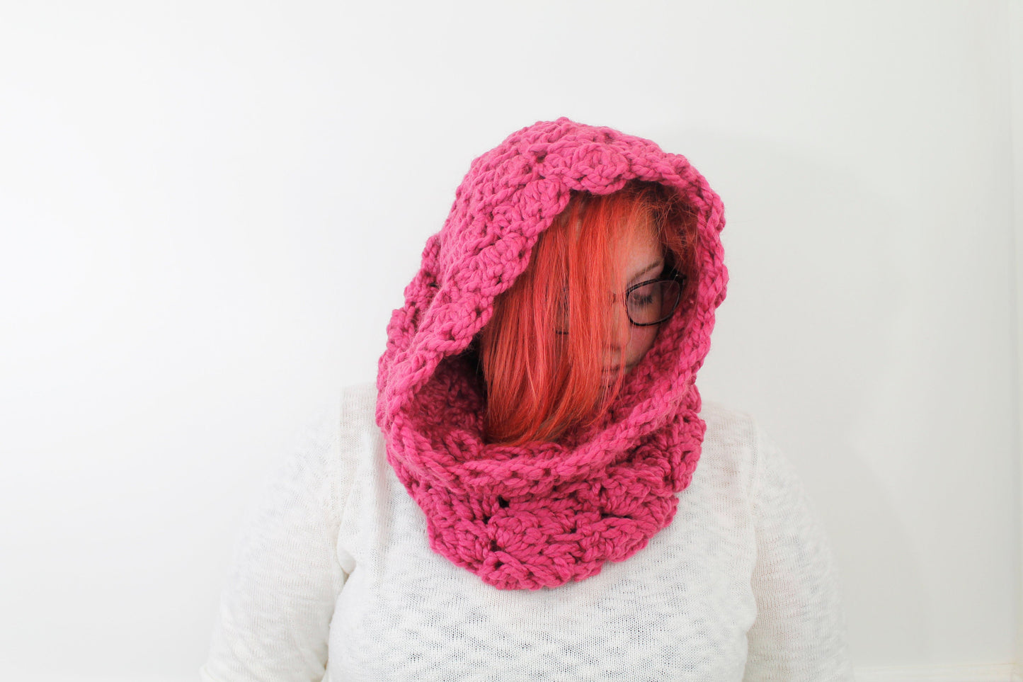 Crochet Pattern x The Bailey Cowl, Hooded Cowl Scarf, 3 Versions Included