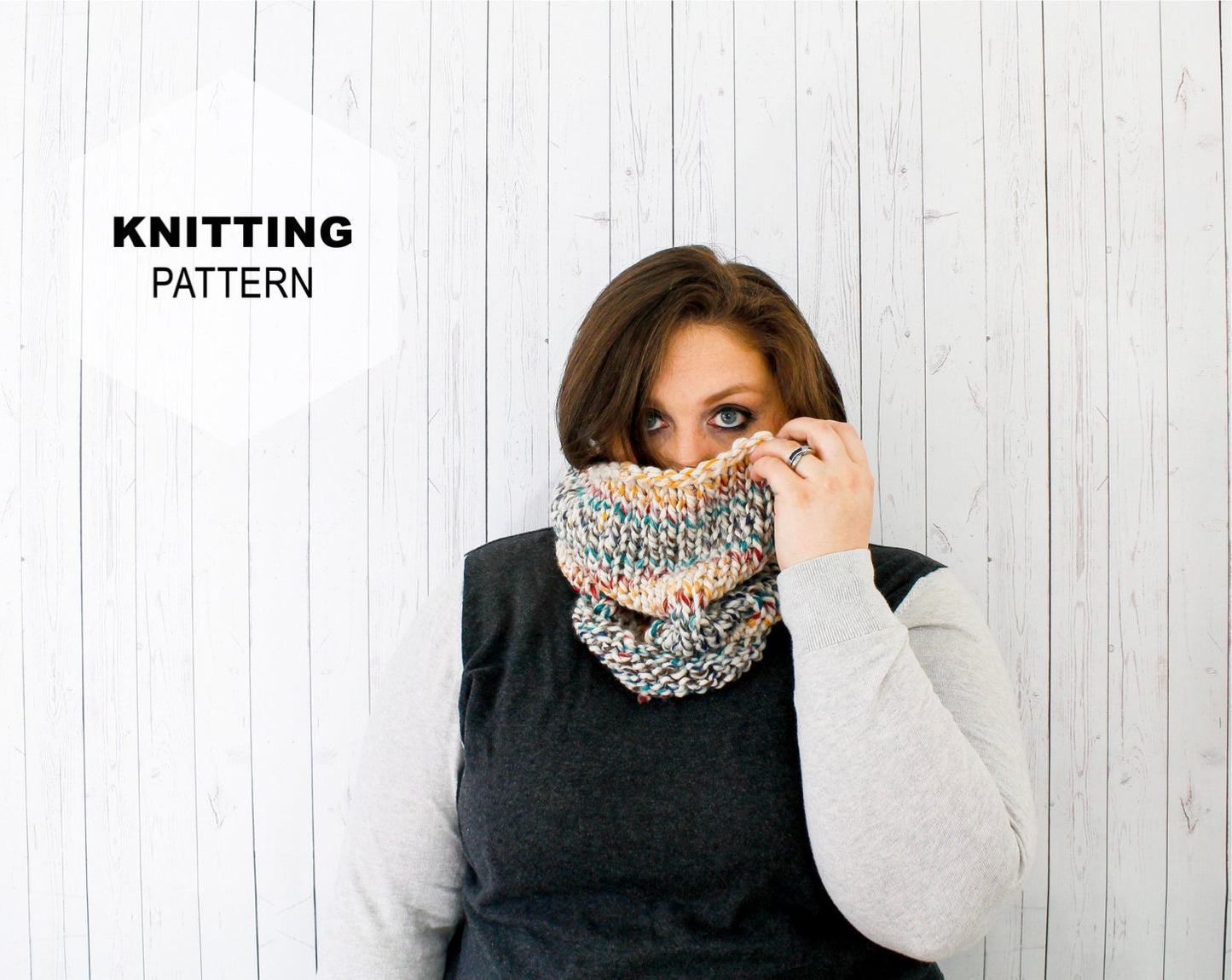 Knit Pattern x The Sadie Cowl, Chunky Knit Cowl